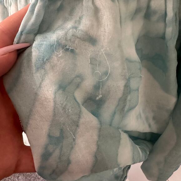 Lafayette 148 blue & white tie-dye loose top size M - Picture 11 of 12
